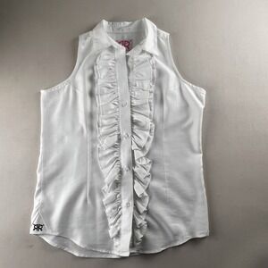 DOUBLE R by Ravi Ratan Custom Tailored Cotton Sleeveless Blouse No Size